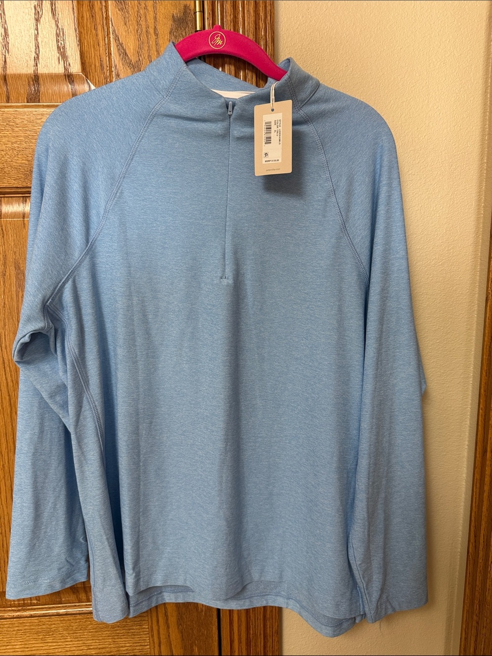 Peter Millar Light Blue Half-Zip Performance Pullover